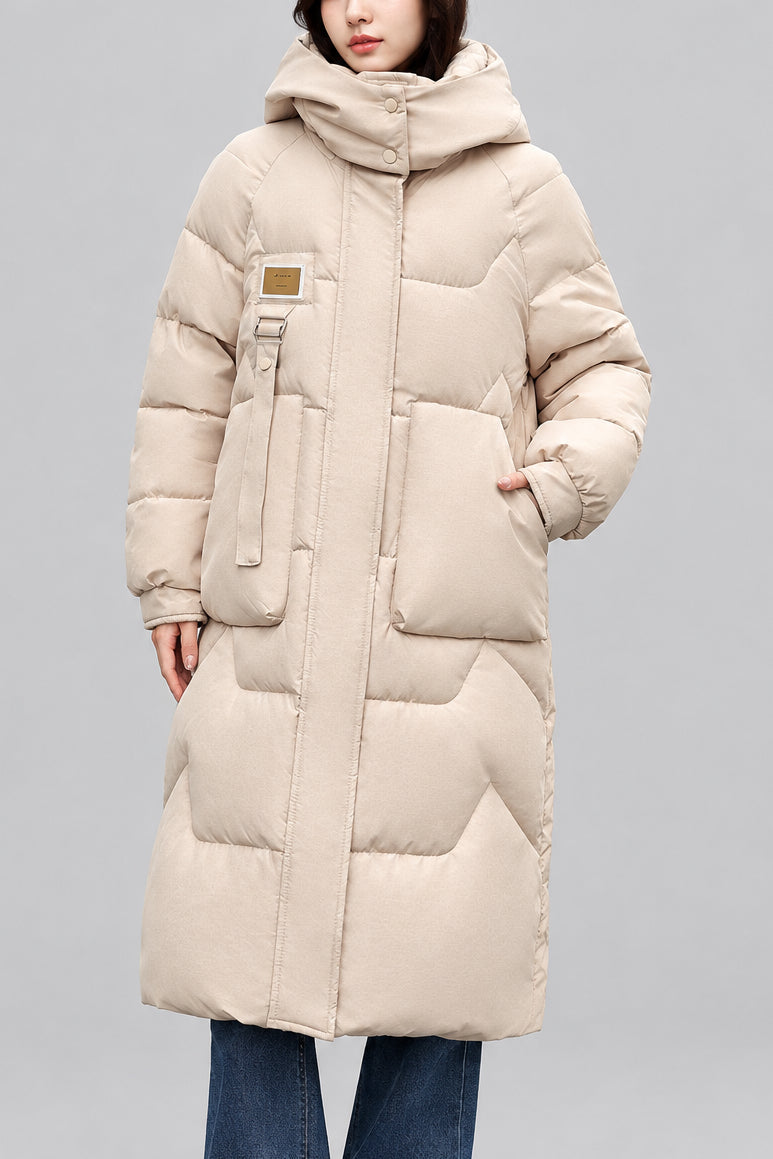 Johanna - Women's Longline Hooded Puffer Coat