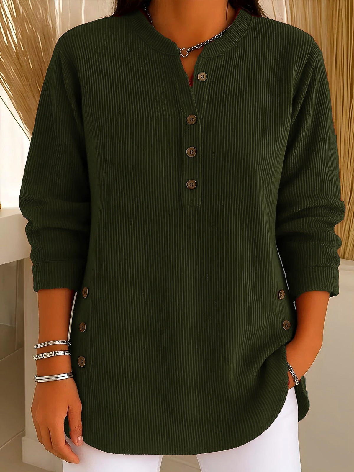 Jolene | Women's Ribbed Knit Cardigan with Button Front