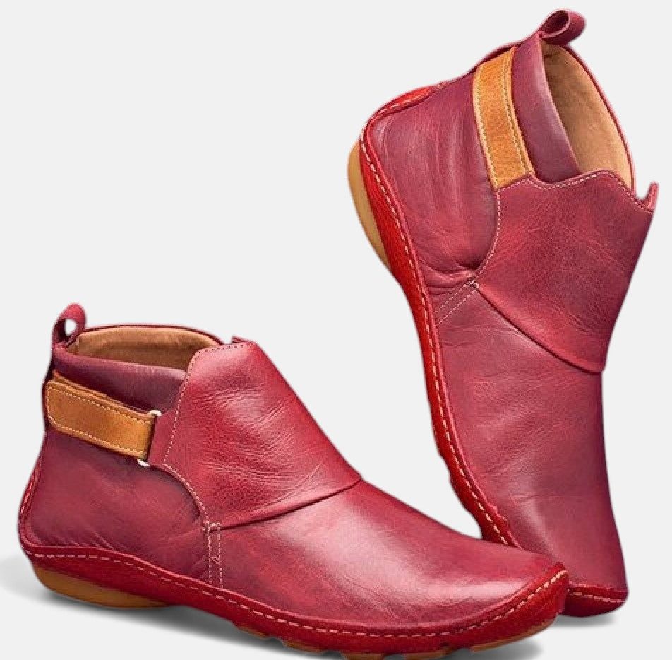 Josiane | Women's Leather Ankle Boots with Strap