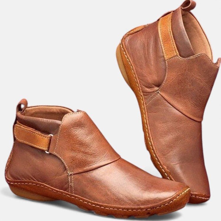 Josiane | Women's Leather Ankle Boots with Strap