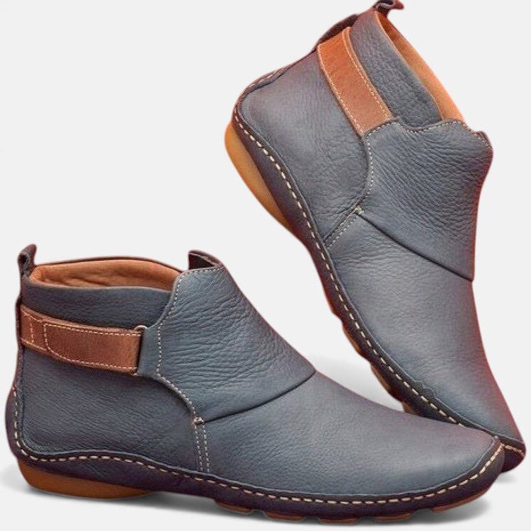 Josiane | Women's Leather Ankle Boots with Strap