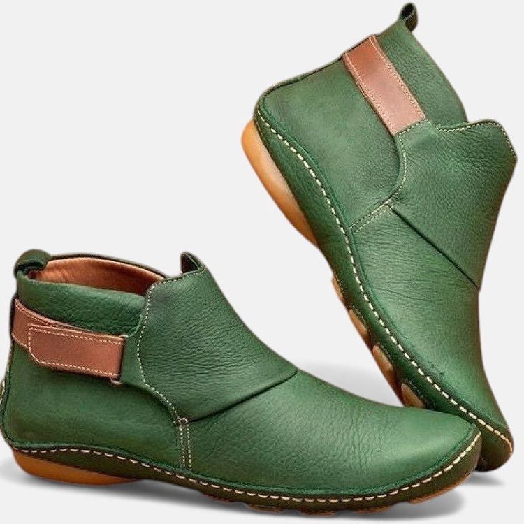 Josiane | Women's Leather Ankle Boots with Strap