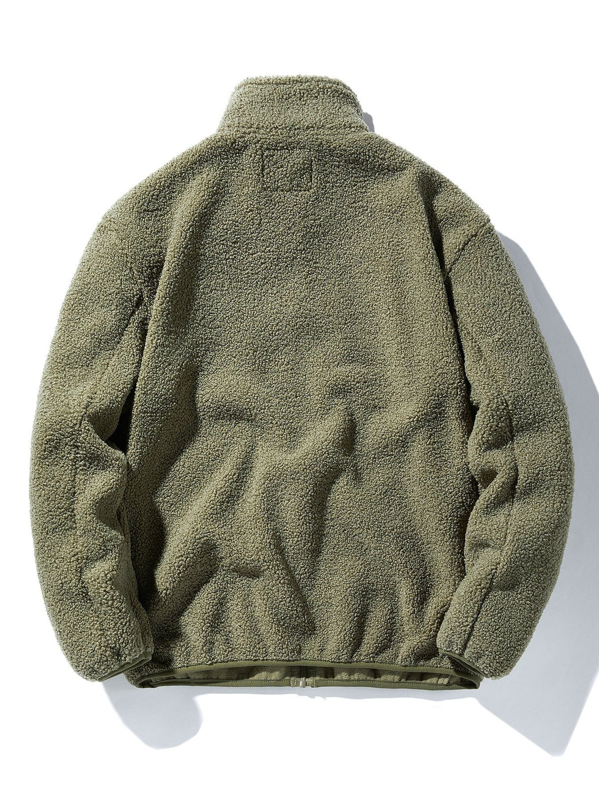 Men's Teddy Fleece Zip-Up Jacket – Soft Borg Textured Outerwear with Stand Collar and Zipped Utility Pockets for Autumn and Winter