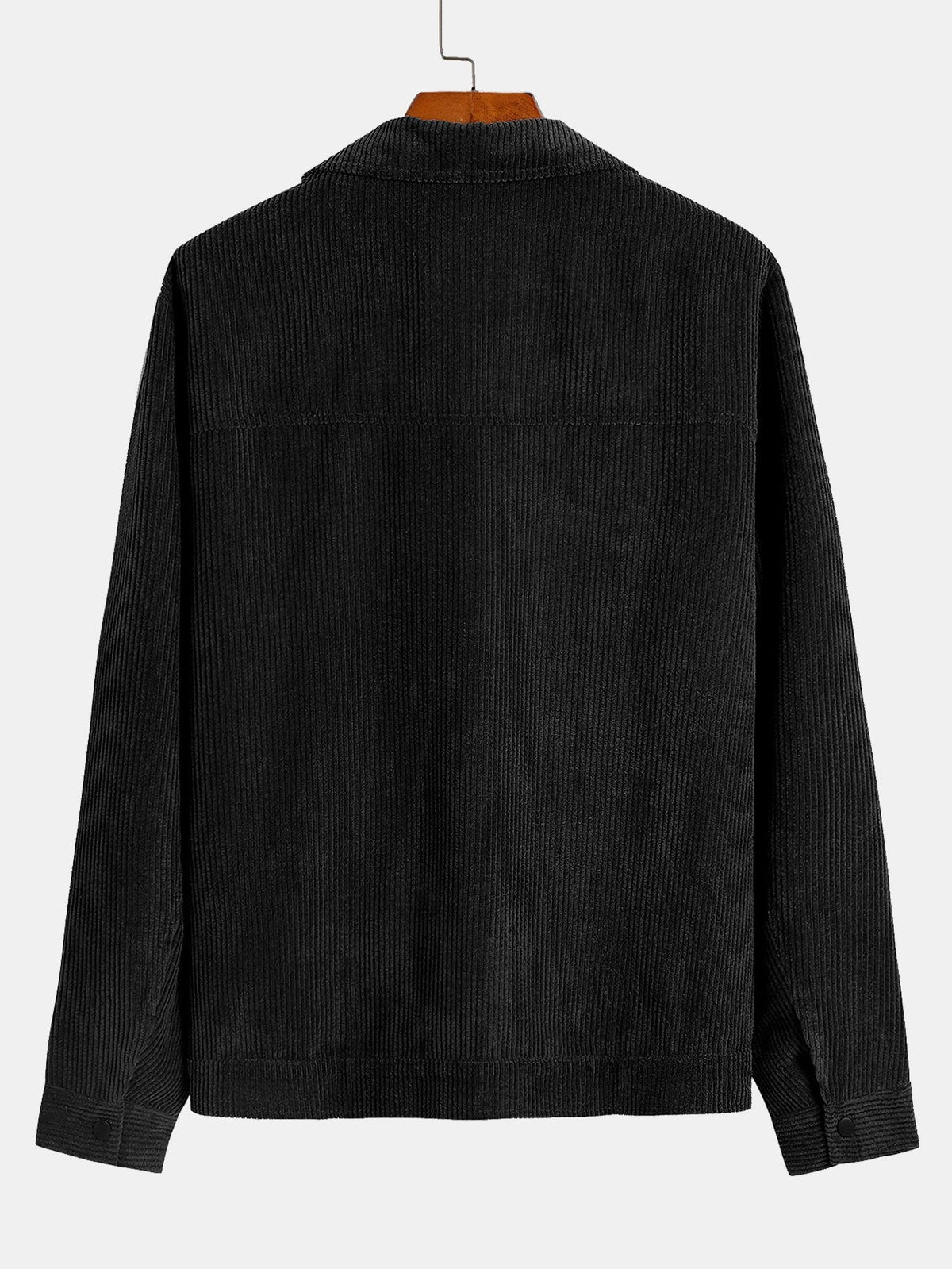 Men's Corduroy Utility Jacket and Cargo Jogger Set – Relaxed Button-Up Two-Piece Outfit for Autumn and Casual Streetwear