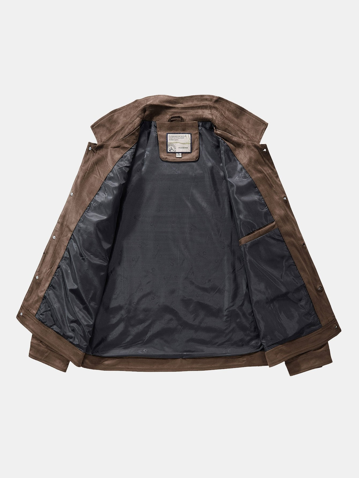 Men's Vintage Faux Suede Jacket with Button Front – Smart Casual Outerwear for Autumn and Spring