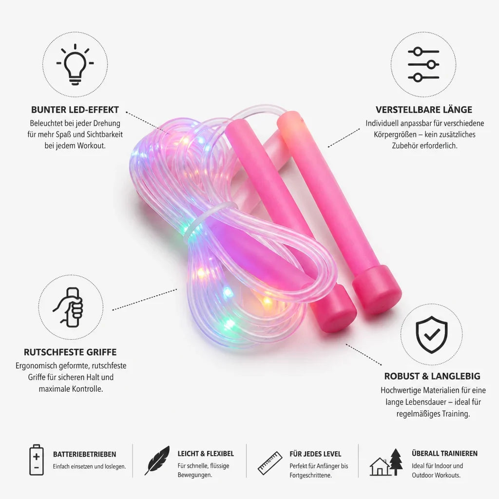 Jump Rope | Colorful LED & Adjustable Length