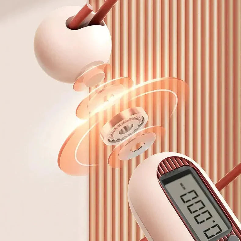 Jump Rope | Cordless, Digital Counter & 360° Rotating Weighted Handles