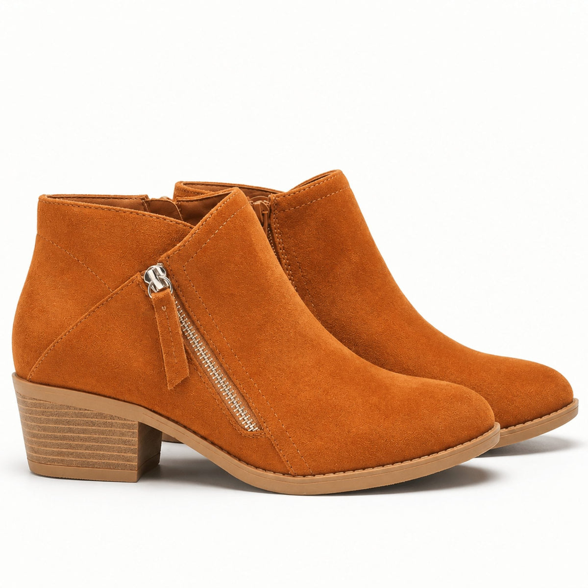 Justus | Women's Block Heel Ankle Boots with Side Zip
