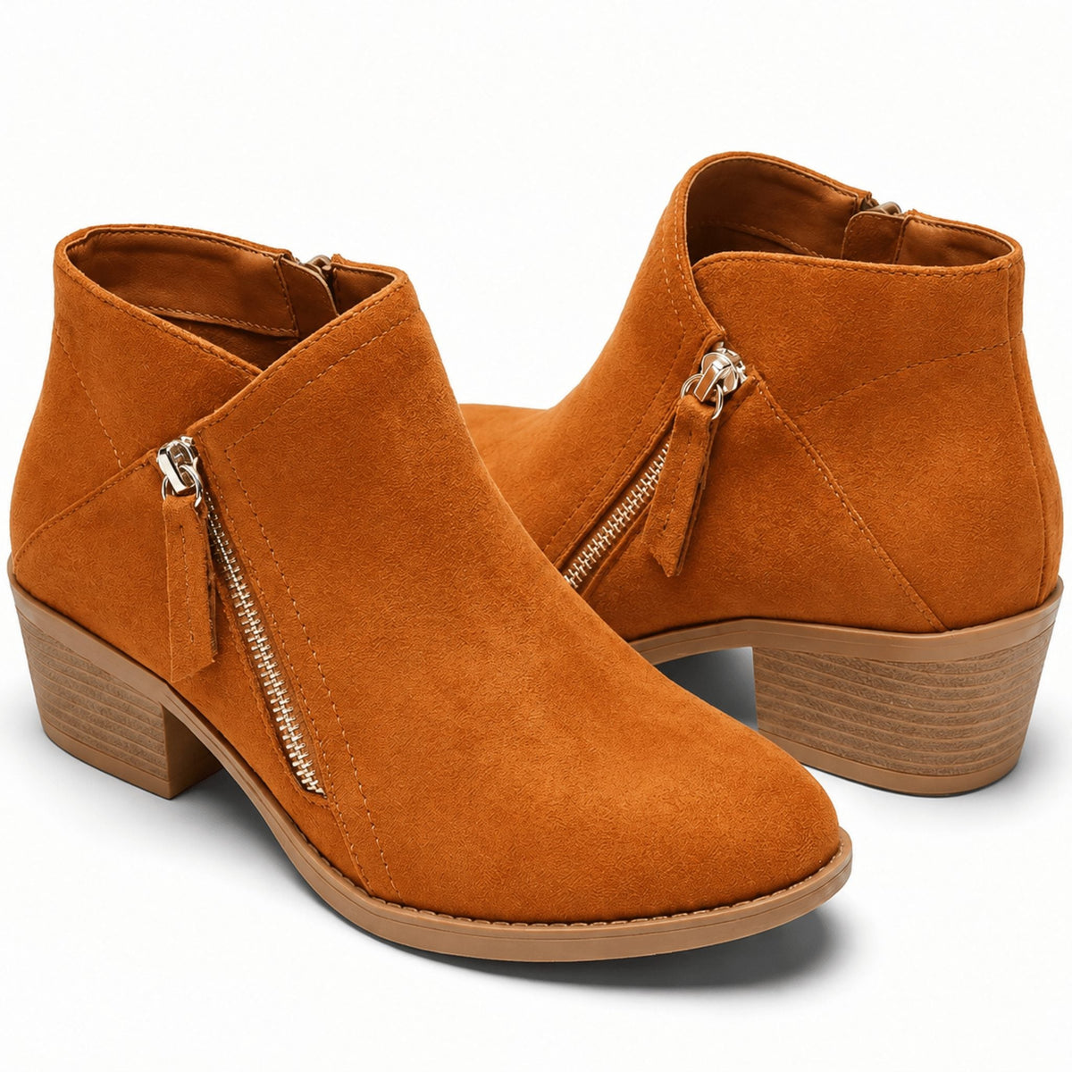 Justus | Women's Block Heel Ankle Boots with Side Zip