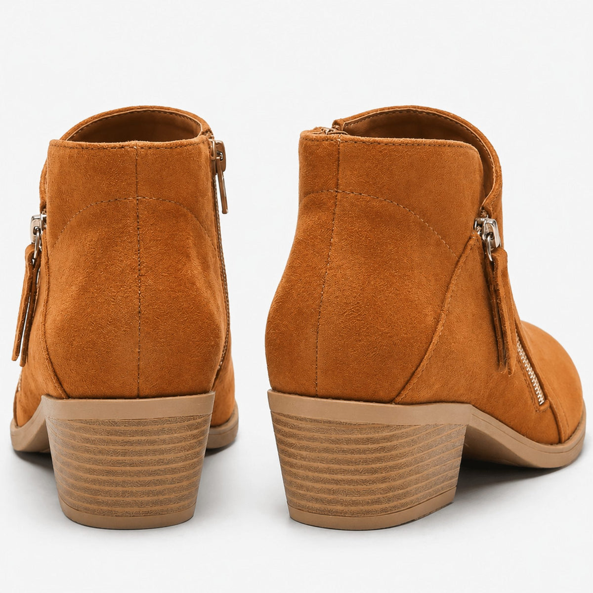 Justus | Women's Block Heel Ankle Boots with Side Zip