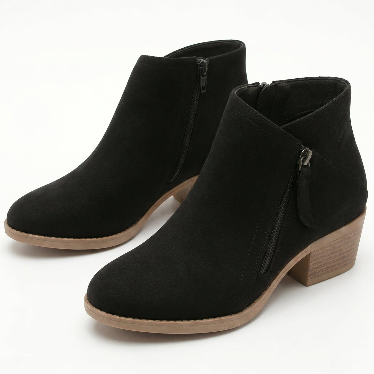 Justus | Women's Block Heel Ankle Boots with Side Zip
