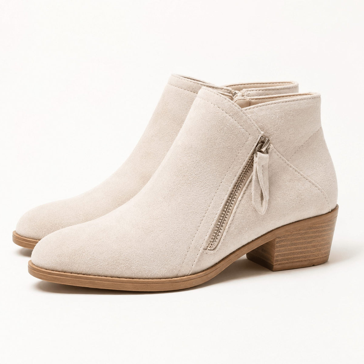 Justus | Women's Block Heel Ankle Boots with Side Zip