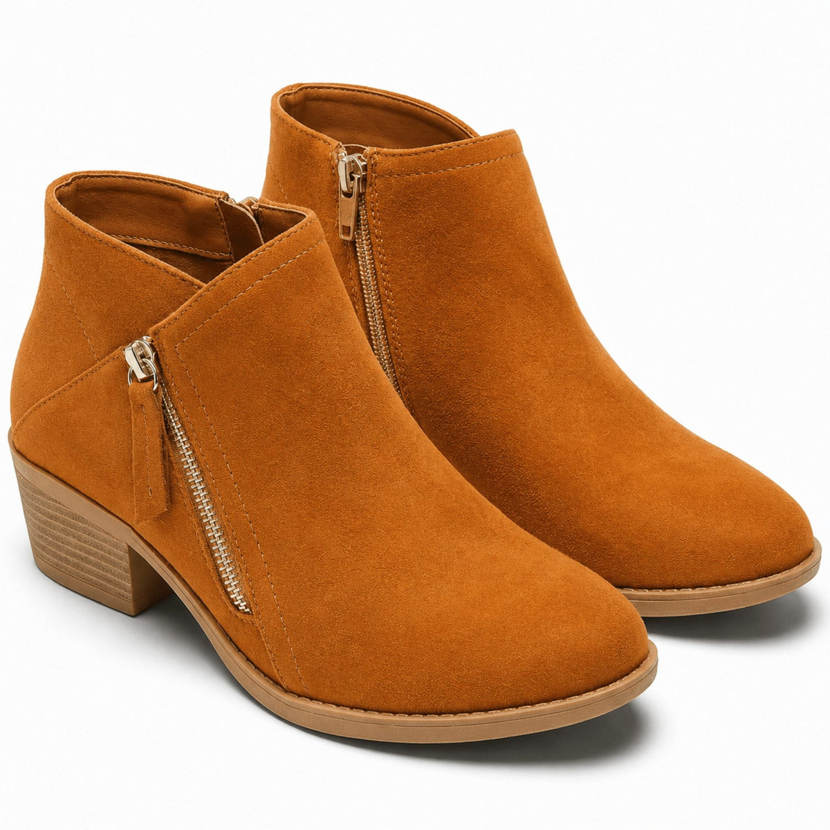 Justus | Women's Block Heel Ankle Boots with Side Zip