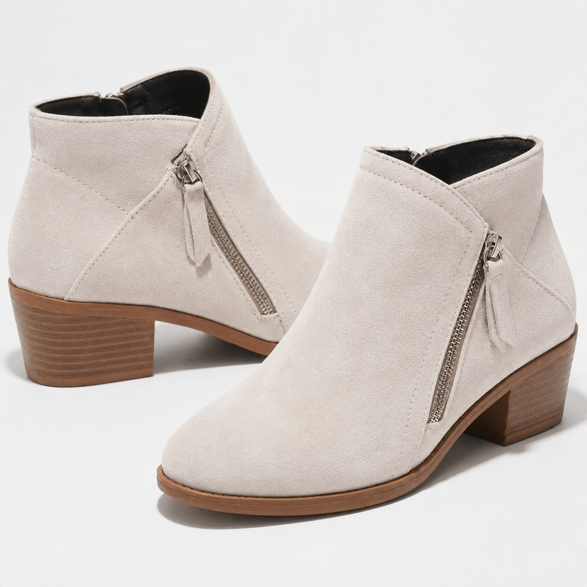 Justus | Women's Block Heel Ankle Boots with Side Zip