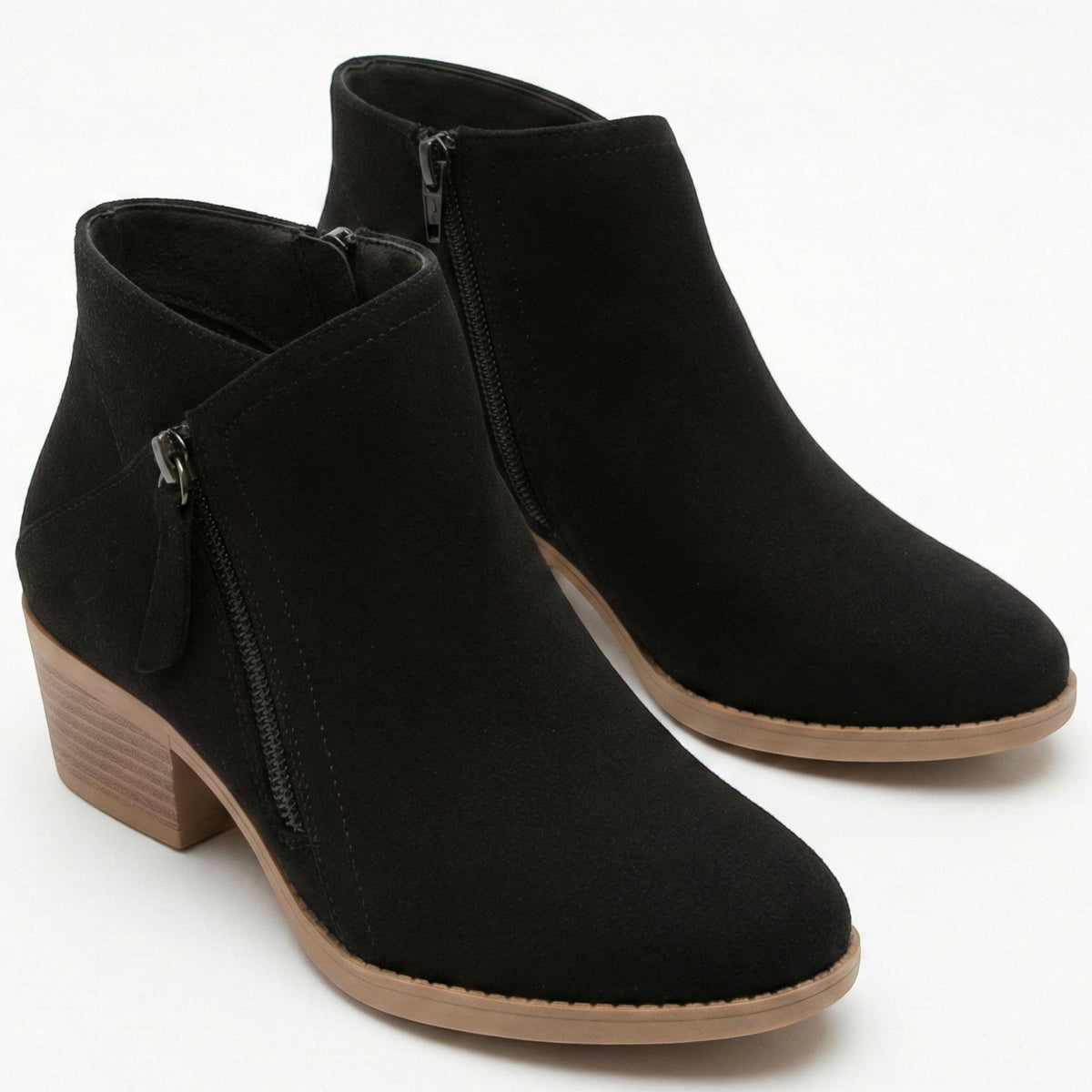 Justus | Women's Block Heel Ankle Boots with Side Zip