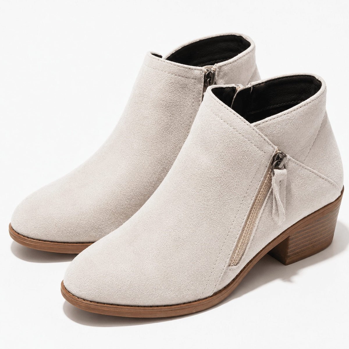 Justus | Women's Block Heel Ankle Boots with Side Zip