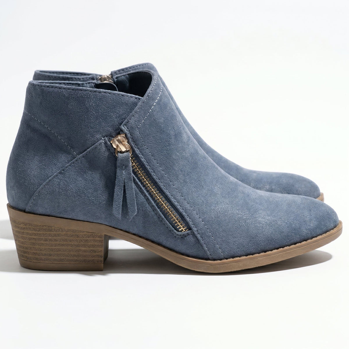 Justus | Women's Block Heel Ankle Boots with Side Zip