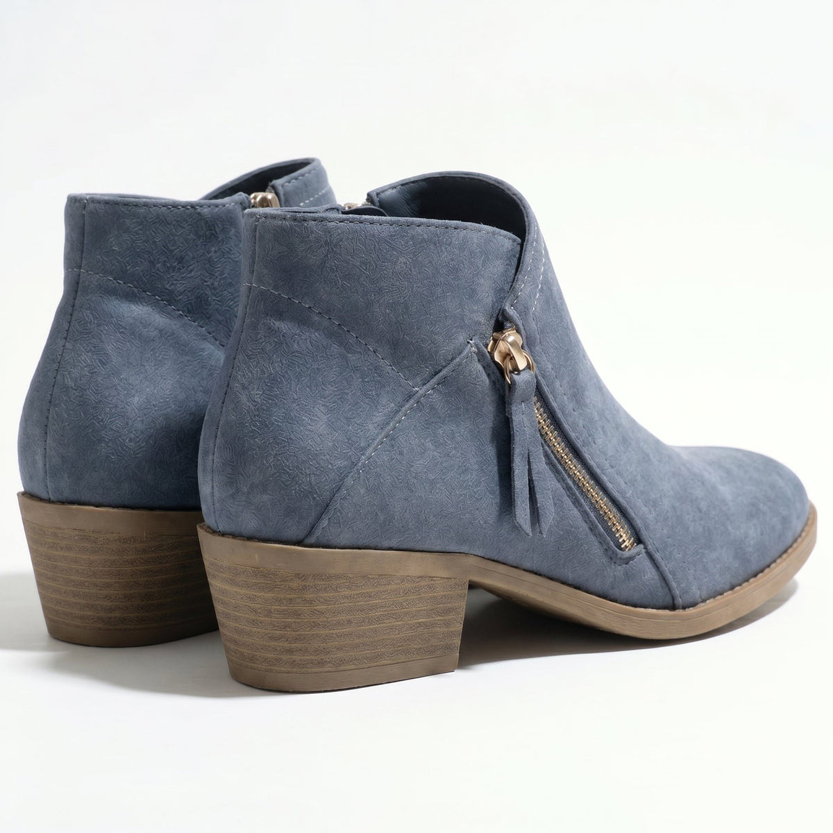 Justus | Women's Block Heel Ankle Boots with Side Zip