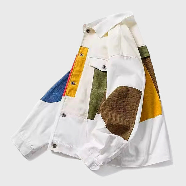 Kenny - Men's Patchwork Button-Front Jacket