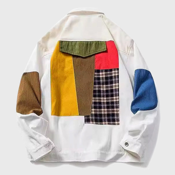 Kenny - Men's Patchwork Button-Front Jacket