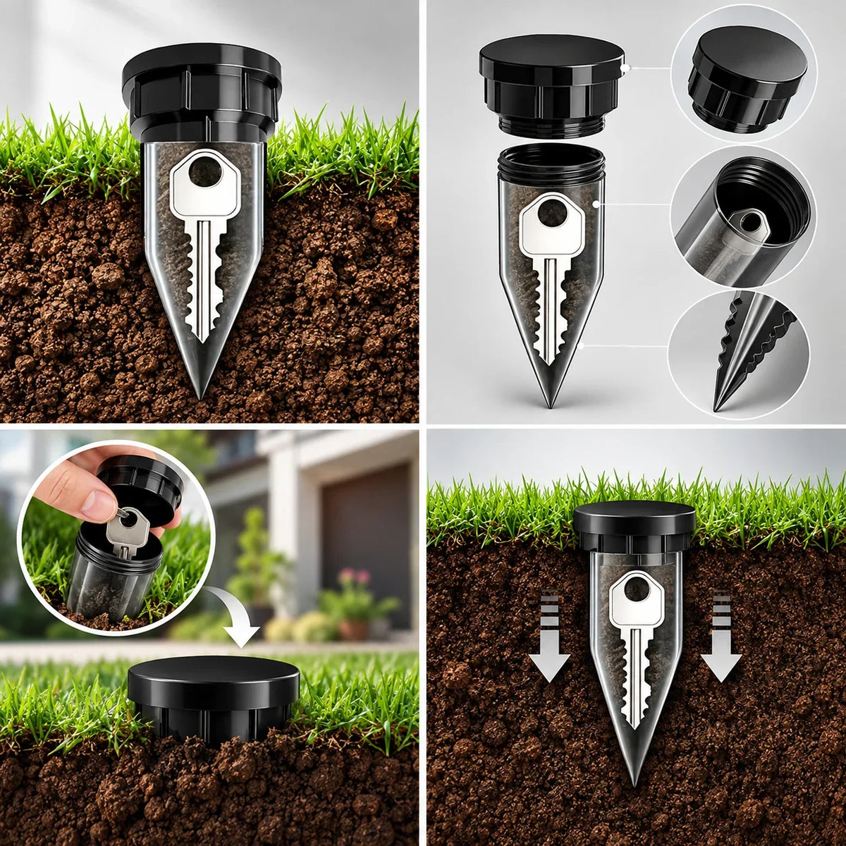 Key Safe | Lawn Sprinkler Disguise | Weatherproof & Maintenance-Free