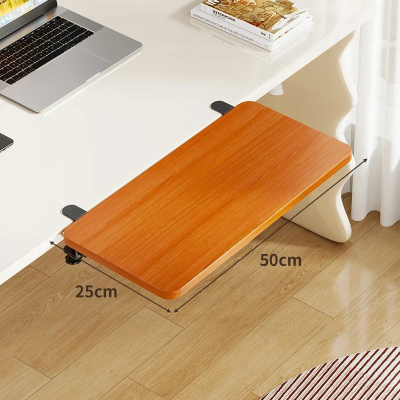 Keyboard & Mouse Platform | Bamboo Slide-Out & Clamp-Mounted | 40 x 20 cm