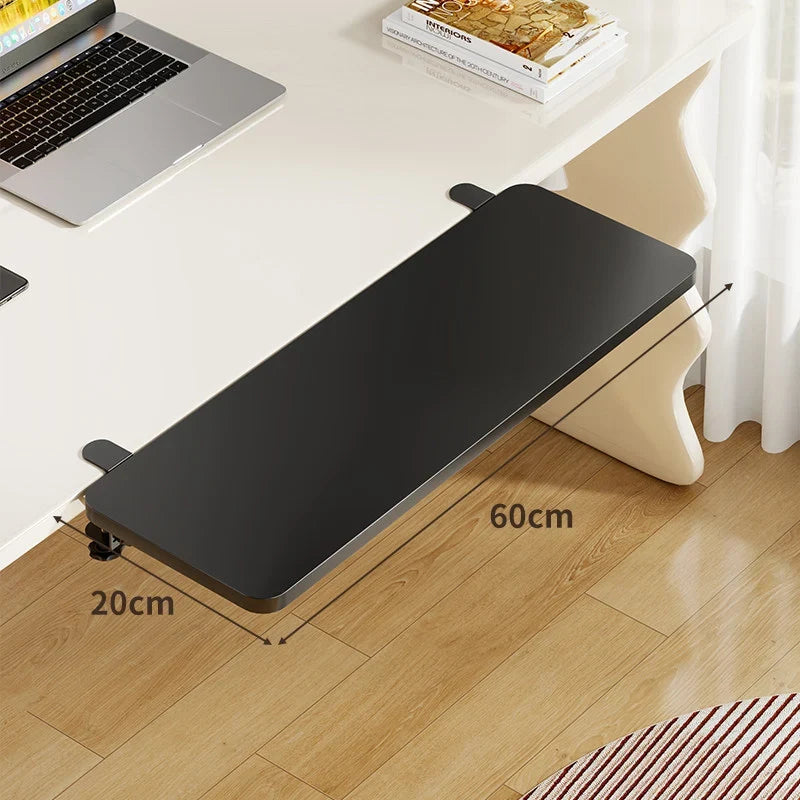 Keyboard & Mouse Platform | Bamboo Slide-Out & Clamp-Mounted | 40 x 20 cm