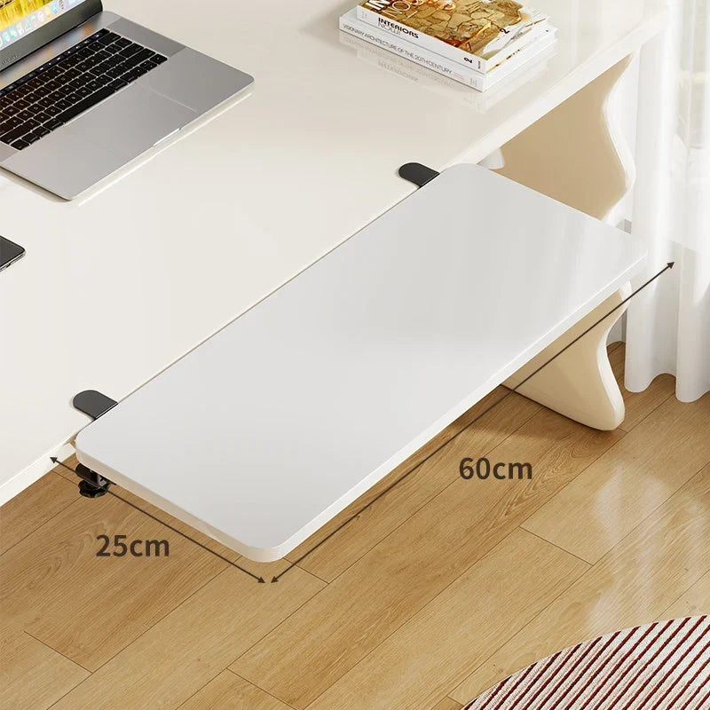 Keyboard & Mouse Platform | Bamboo Slide-Out & Clamp-Mounted | 40 x 20 cm