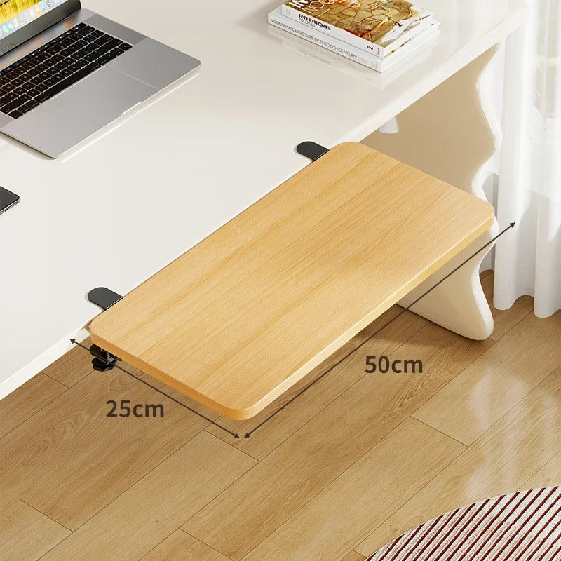 Keyboard & Mouse Platform | Bamboo Slide-Out & Clamp-Mounted | 40 x 20 cm