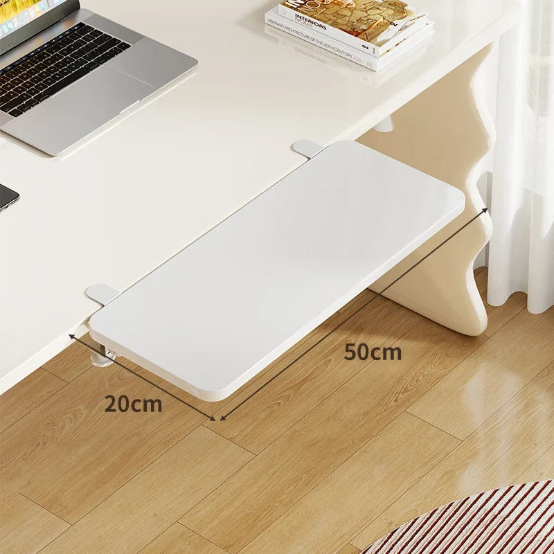 Keyboard & Mouse Platform | Bamboo Slide-Out & Clamp-Mounted | 40 x 20 cm