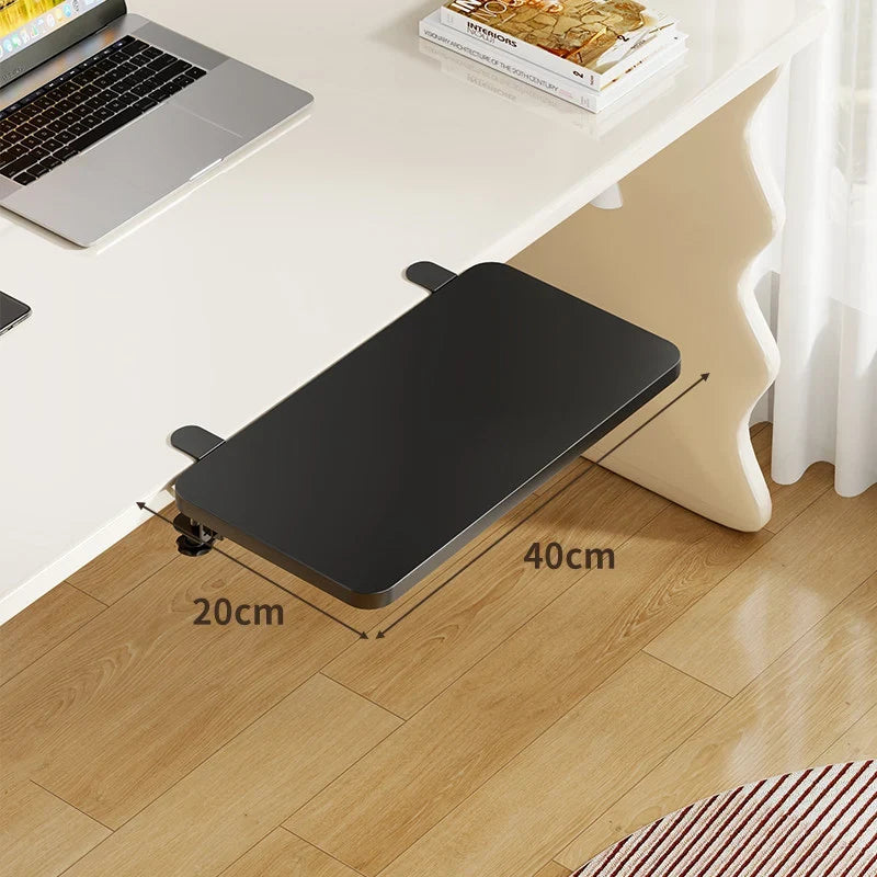 Keyboard & Mouse Platform | Bamboo Slide-Out & Clamp-Mounted | 40 x 20 cm