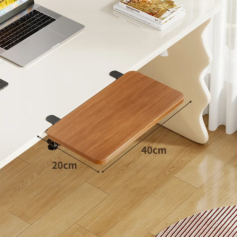 Keyboard & Mouse Platform | Bamboo Slide-Out & Clamp-Mounted | 40 x 20 cm
