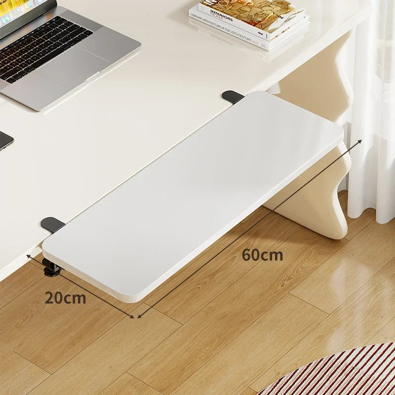 Keyboard & Mouse Platform | Bamboo Slide-Out & Clamp-Mounted | 40 x 20 cm