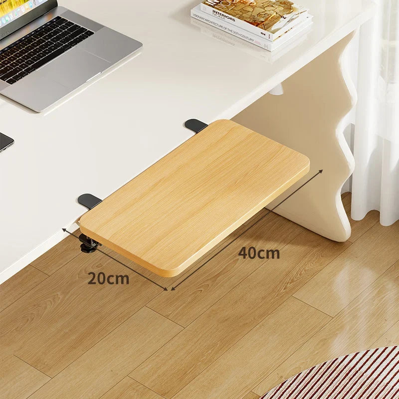 Keyboard & Mouse Platform | Bamboo Slide-Out & Clamp-Mounted | 40 x 20 cm