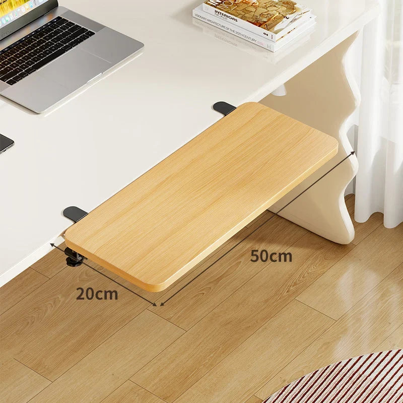 Keyboard & Mouse Platform | Bamboo Slide-Out & Clamp-Mounted | 40 x 20 cm