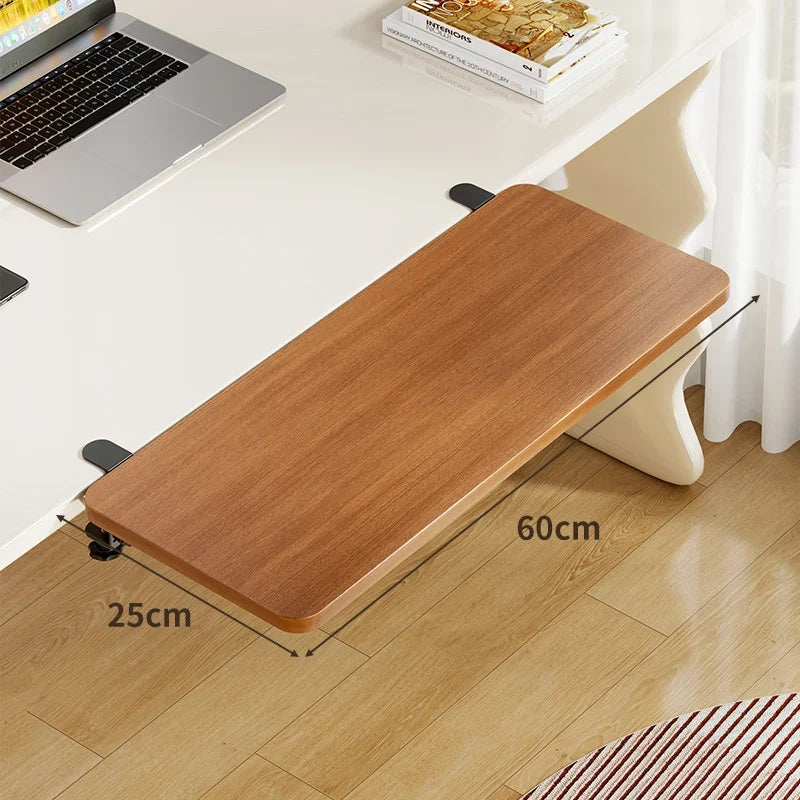 Keyboard & Mouse Platform | Bamboo Slide-Out & Clamp-Mounted | 40 x 20 cm