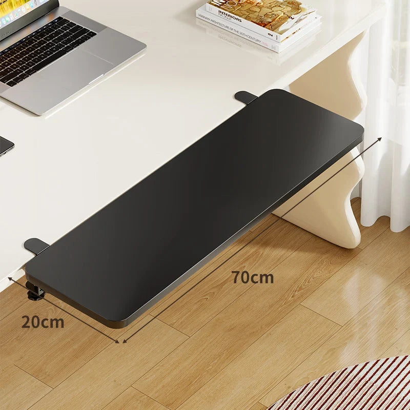 Keyboard & Mouse Platform | Bamboo Slide-Out & Clamp-Mounted | 40 x 20 cm