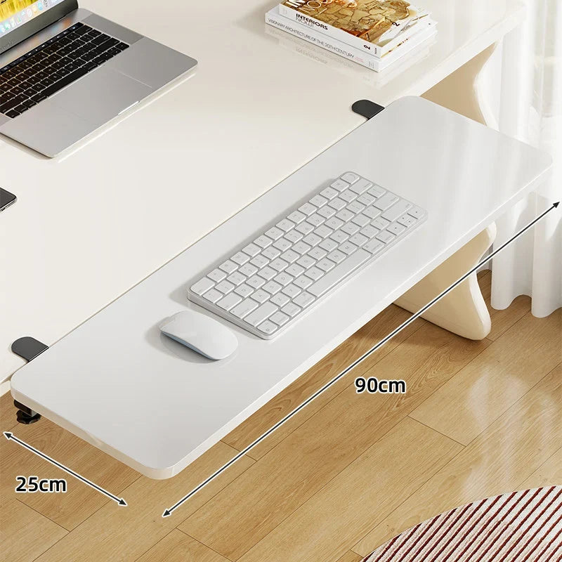 Keyboard & Mouse Platform | Bamboo Slide-Out & Clamp-Mounted | 40 x 20 cm
