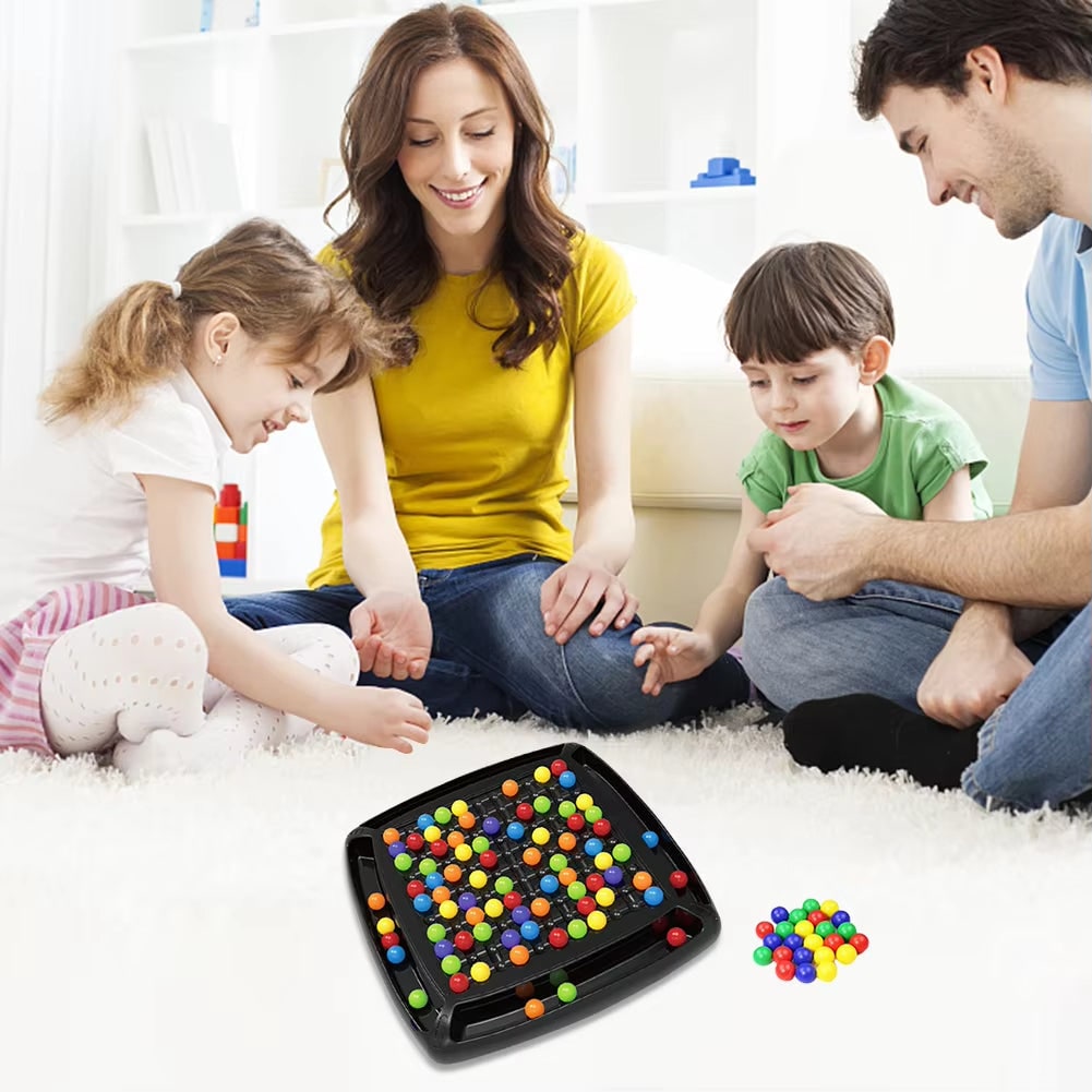 Kids' Board Game Puzzle with Marbles Strategy and Logic Training