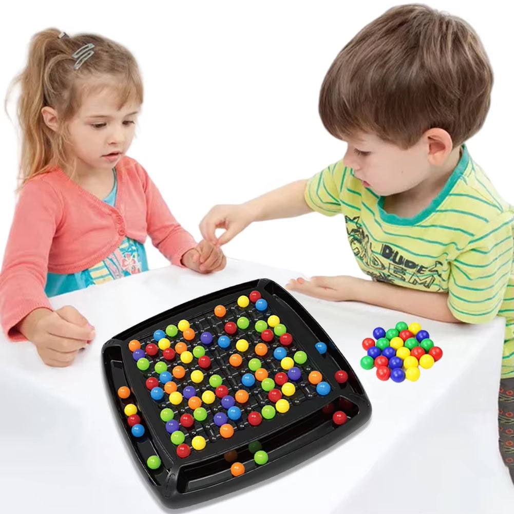 Kids' Board Game Puzzle with Marbles Strategy and Logic Training