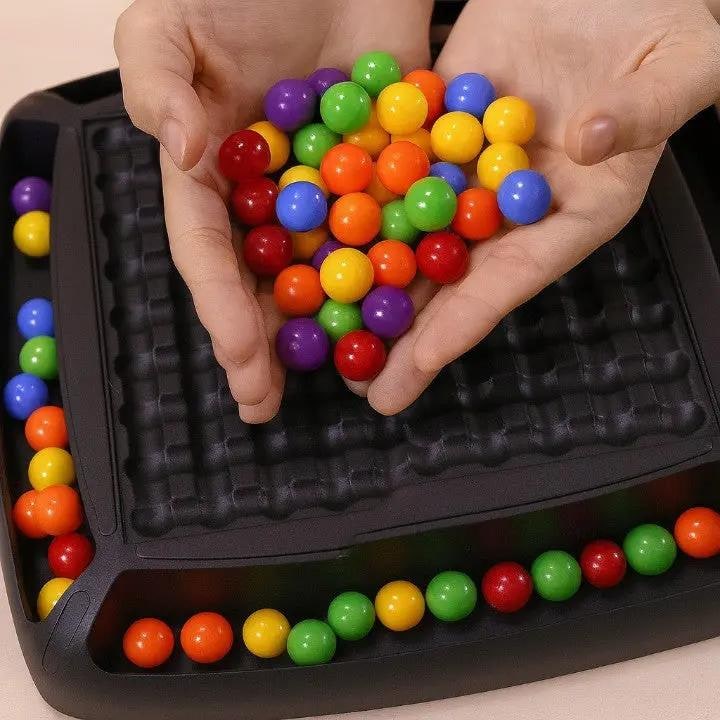 Kids' Board Game Puzzle with Marbles Strategy and Logic Training