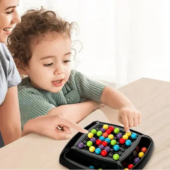Kids' Board Game Puzzle with Marbles Strategy and Logic Training
