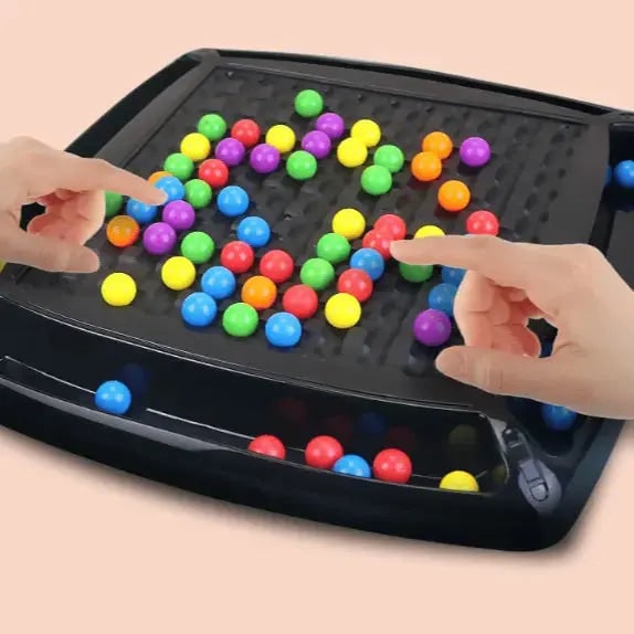 Kids' Board Game Puzzle with Marbles Strategy and Logic Training