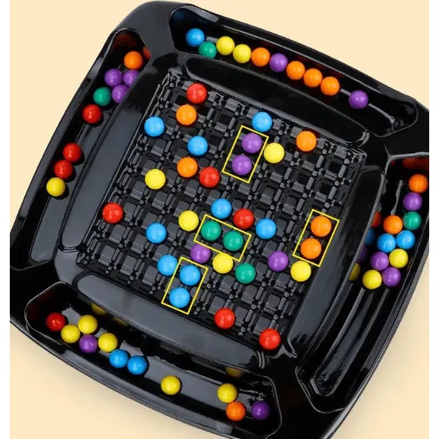 Kids' Board Game Puzzle with Marbles Strategy and Logic Training