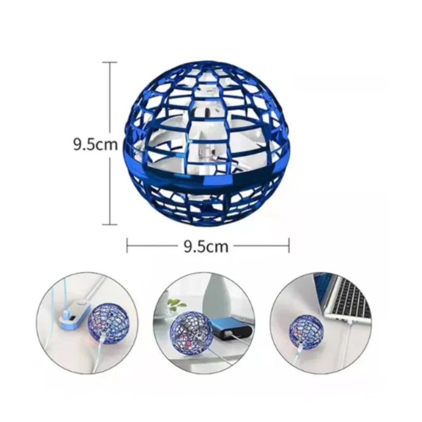 Kids' Flying Orb Ball with LED Lights and Rechargeable Hover Toy