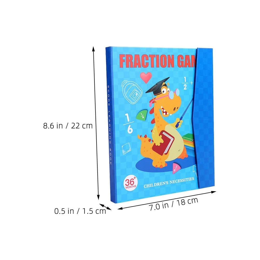 Kids' Fraction Bars Model with Magnetic Tiles and Circles Activity Book