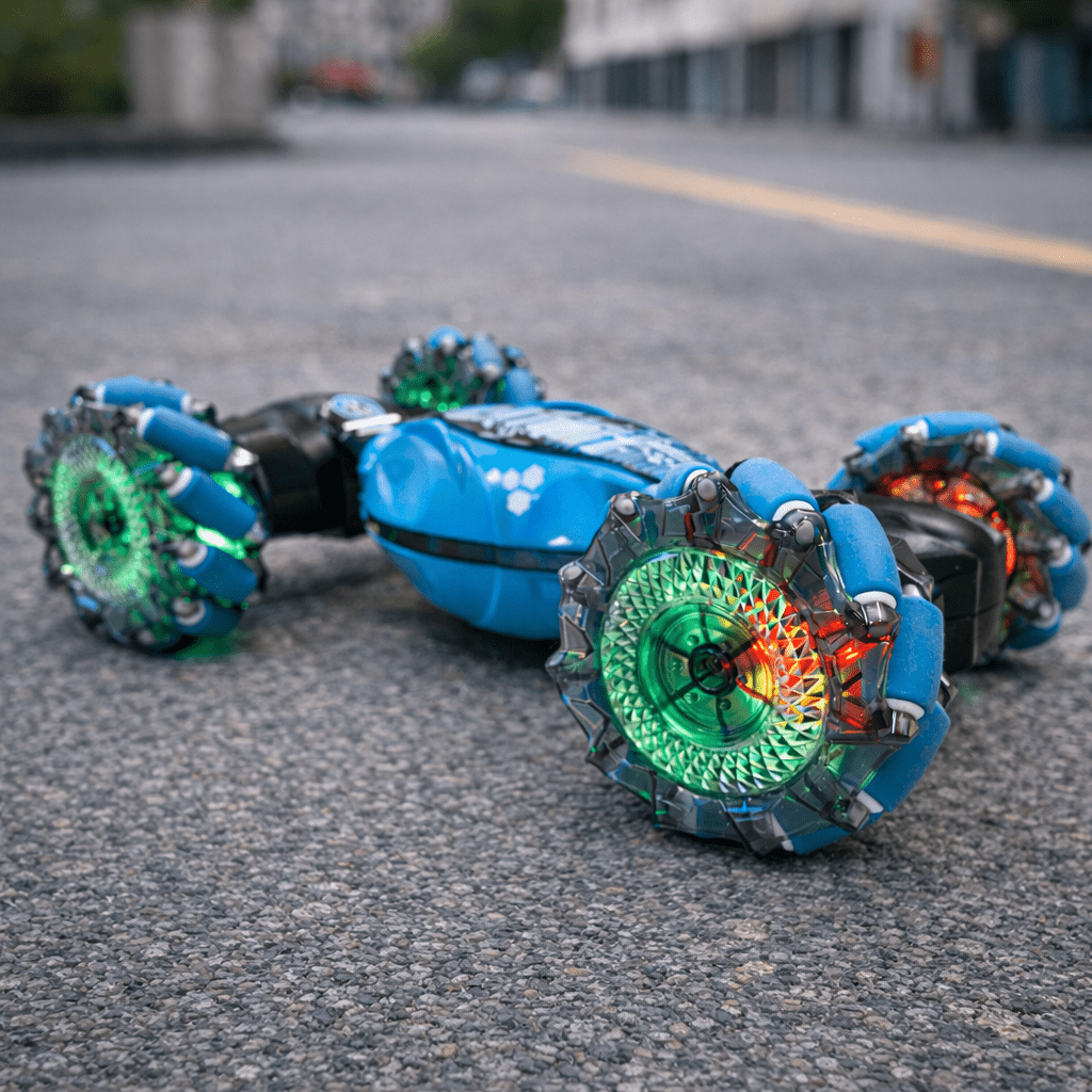 Kids Hand Gesture Control Rc Car with Transforming Drift Chassis and LED Wheels