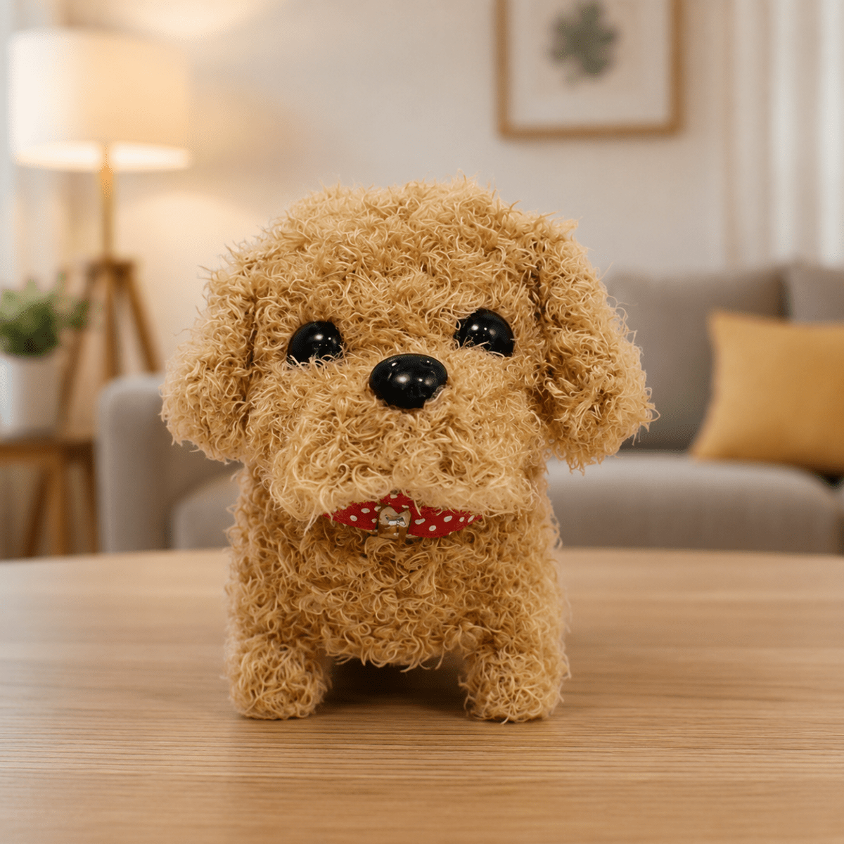 Kids' Interactive Toy Dog Robot with Movement and Sounds Battery Operated Plush Puppy Tug Of War