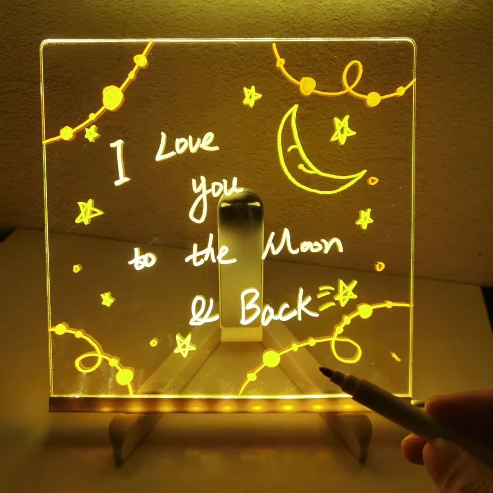 Kids' LED Note Board Dry Erase Smart Whiteboard with Stand and Adjustable Light