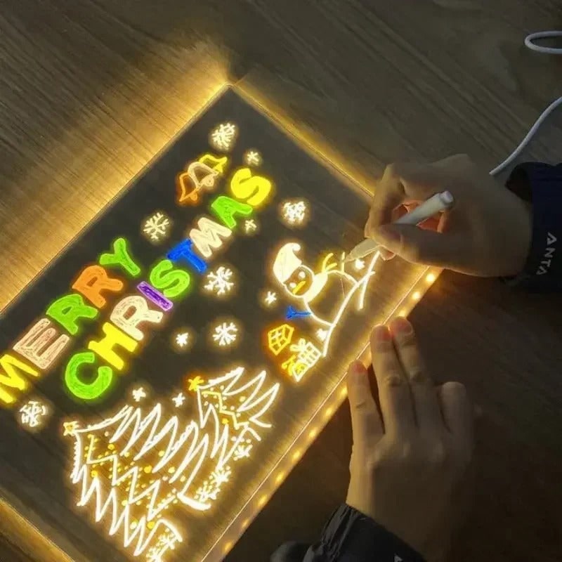 Kids' LED Note Board Dry Erase Smart Whiteboard with Stand and Adjustable Light